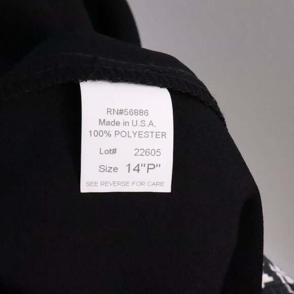 Virgo Womens 14 Petite 2pc Houndstooth Blazer Suit Jacket & Reversible Dress Set - Picture 11 of 14